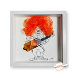 "Mandarinennetz" - mARTified 3D-Kunst im Rahmen