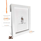 "Kaffeebohne" – mARTified 3D-Kunst im Rahmen