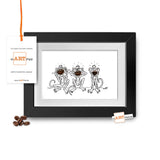 "Kaffeebohnen" – mARTified 3D-Kunst im Rahmen