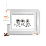 "Kaffeebohnen" – mARTified 3D-Kunst im Rahmen