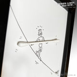 ILWR "Wattestäbchen", handgezeichnete Kunst im Rahmen (mit 3D-Objekt)