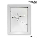 ILWR "Wattestäbchen", handgezeichnete Kunst im Rahmen (mit 3D-Objekt)