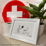 ILWR "nach Wunsch", handgezeichnete Kunst im Rahmen (mit 3D-Objekt)