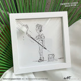 ILWR "nach Wunsch", handgezeichnete Kunst im Rahmen (mit 3D-Objekt)